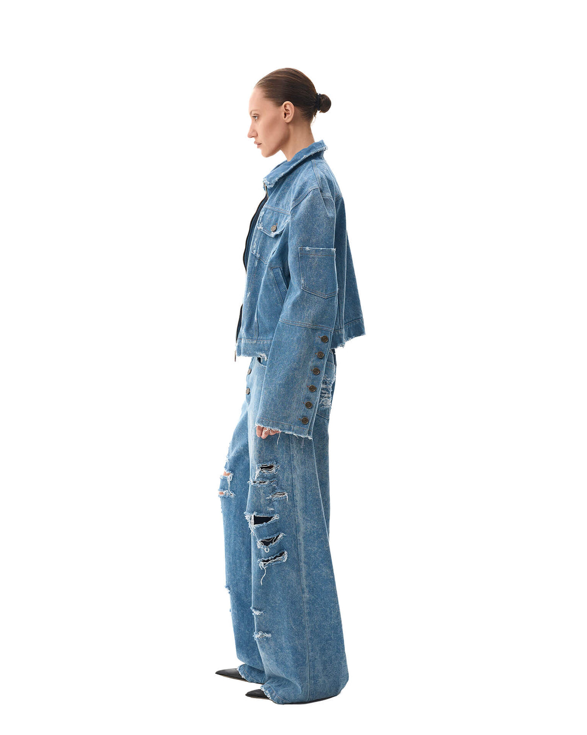 Washed denim jacket