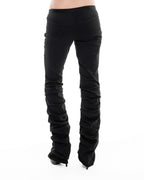 Black draped jeans