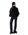 Black High collar coat