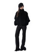 Black High collar coat