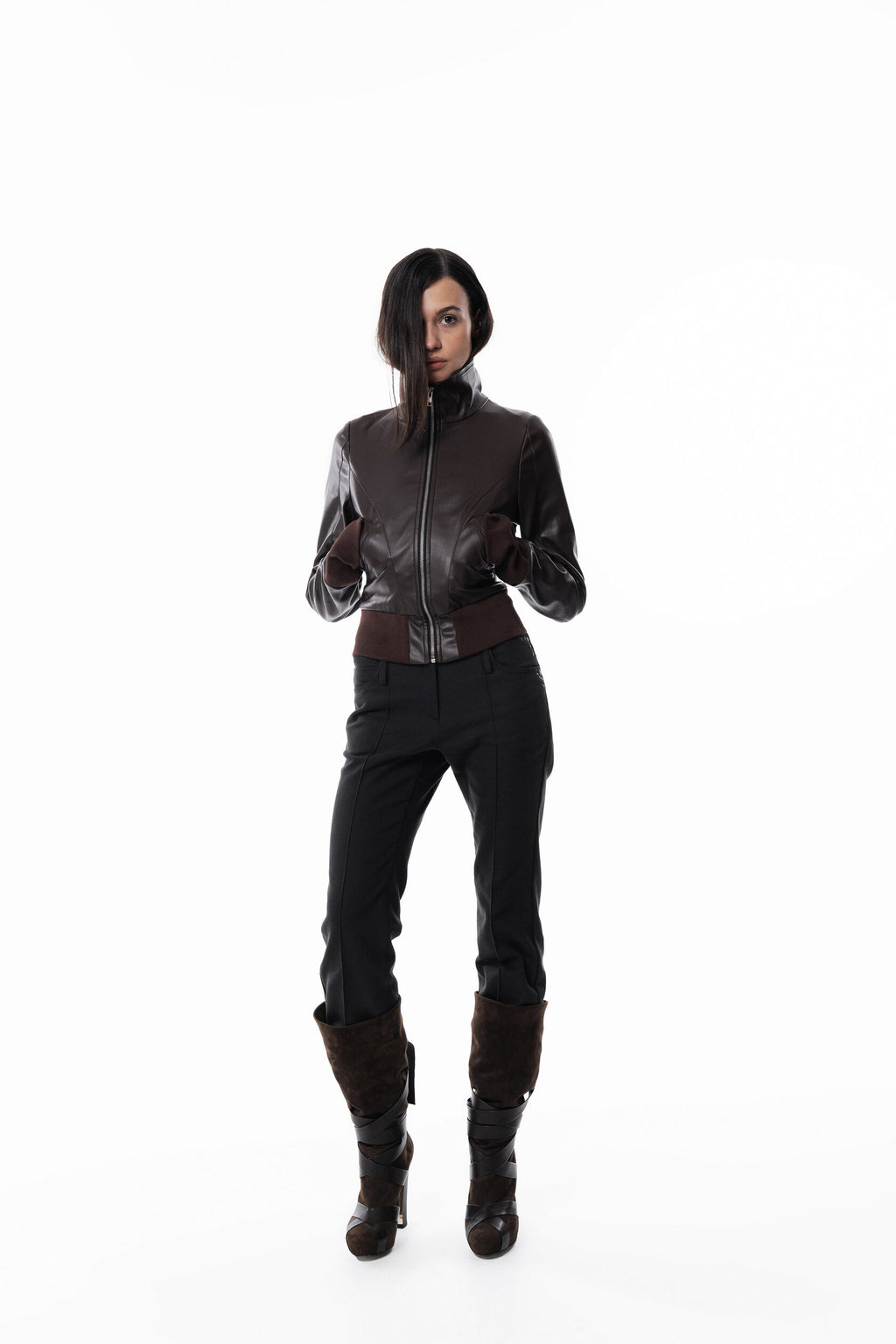 Brown Slim Leather Jacket