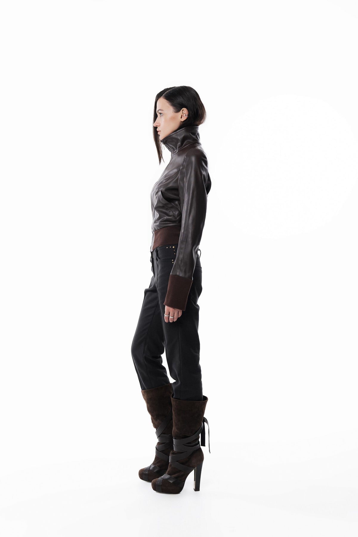 Brown Slim Leather Jacket