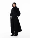 Maxi high collar coat