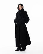 Maxi high collar coat