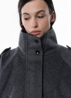 Gray High collar coat