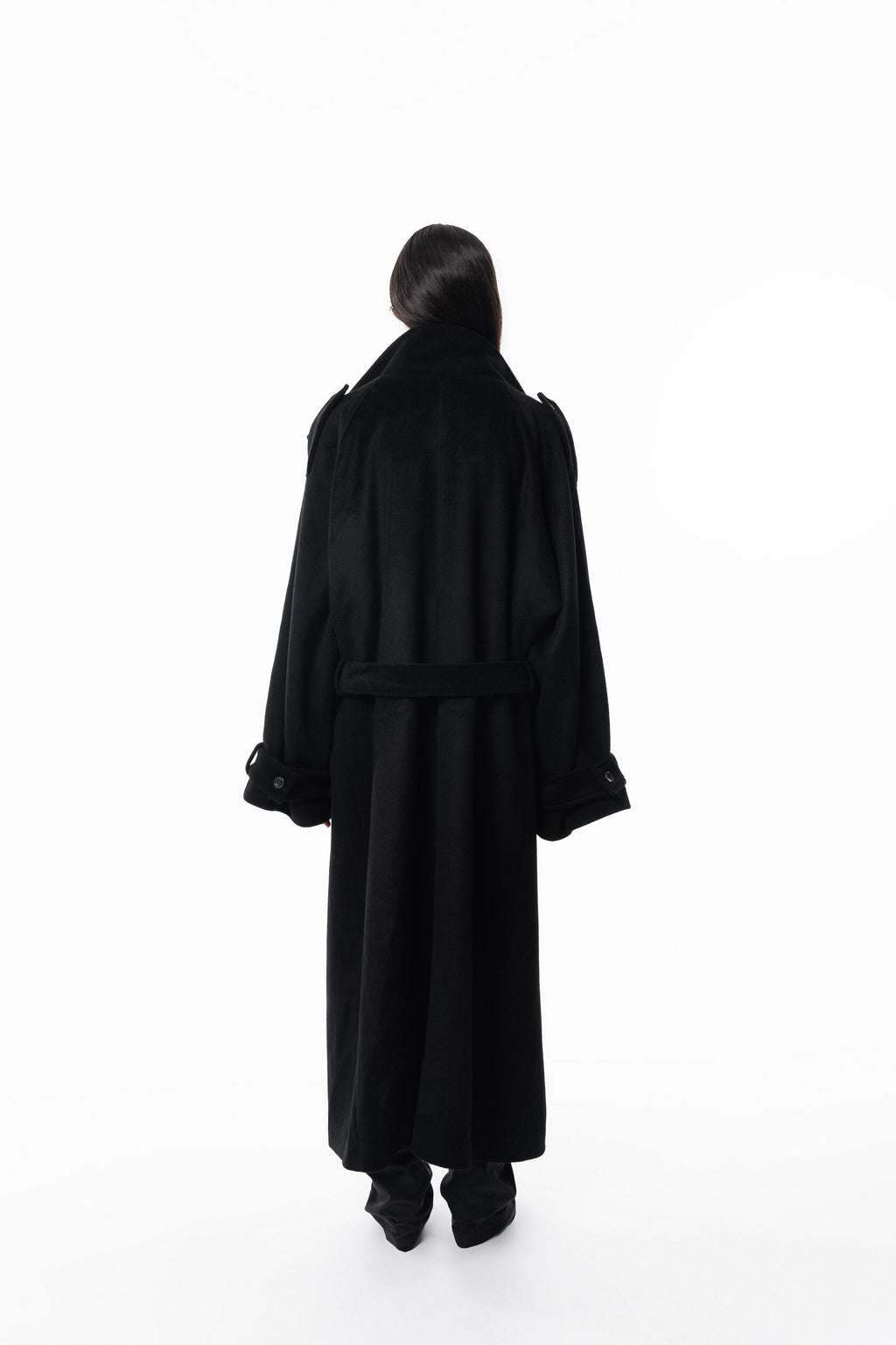 Maxi high collar coat