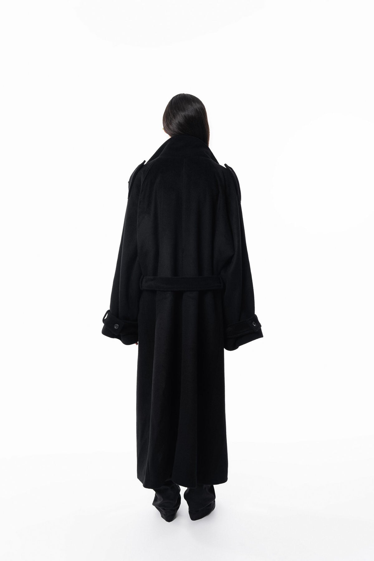 Maxi high collar coat