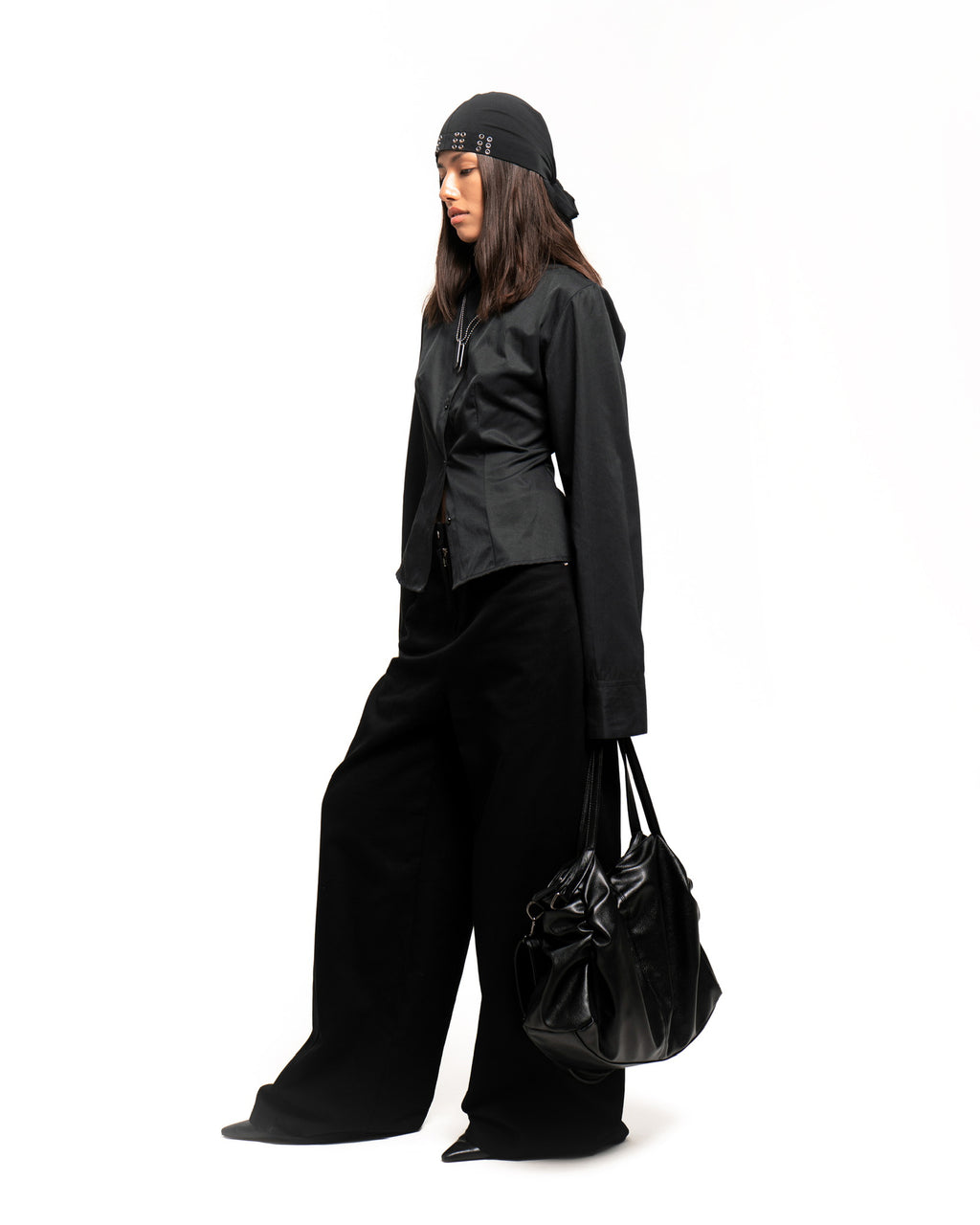 Black Durag with Eyelets