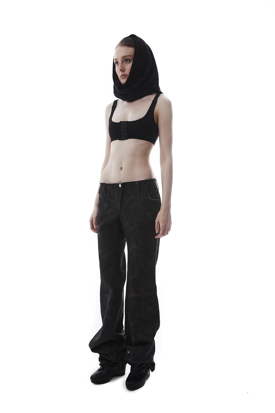 Black Raw Edges Jeans