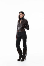 Brown Slim Leather Jacket
