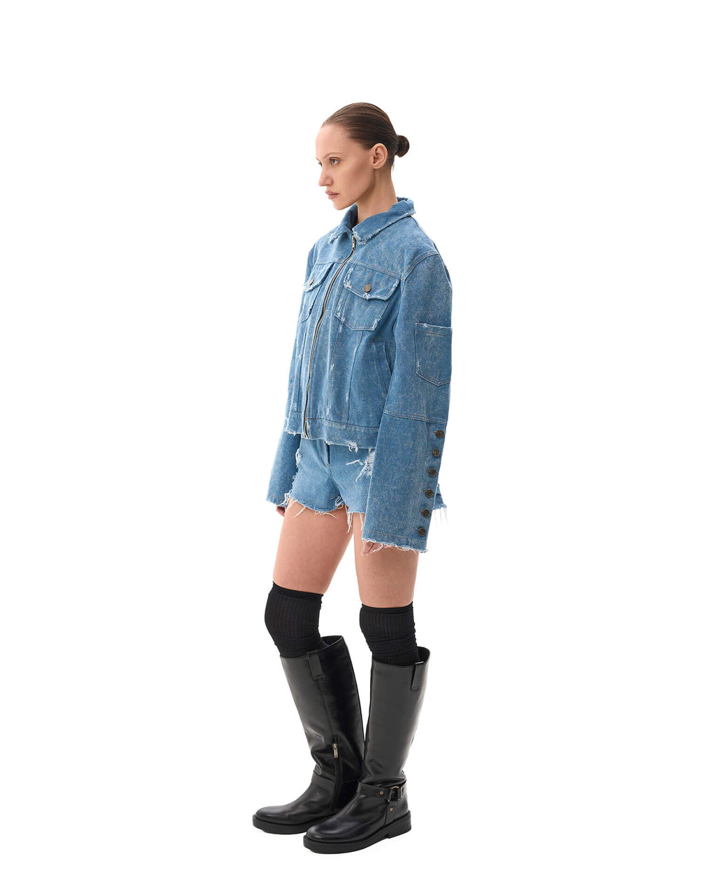 Washed denim jacket