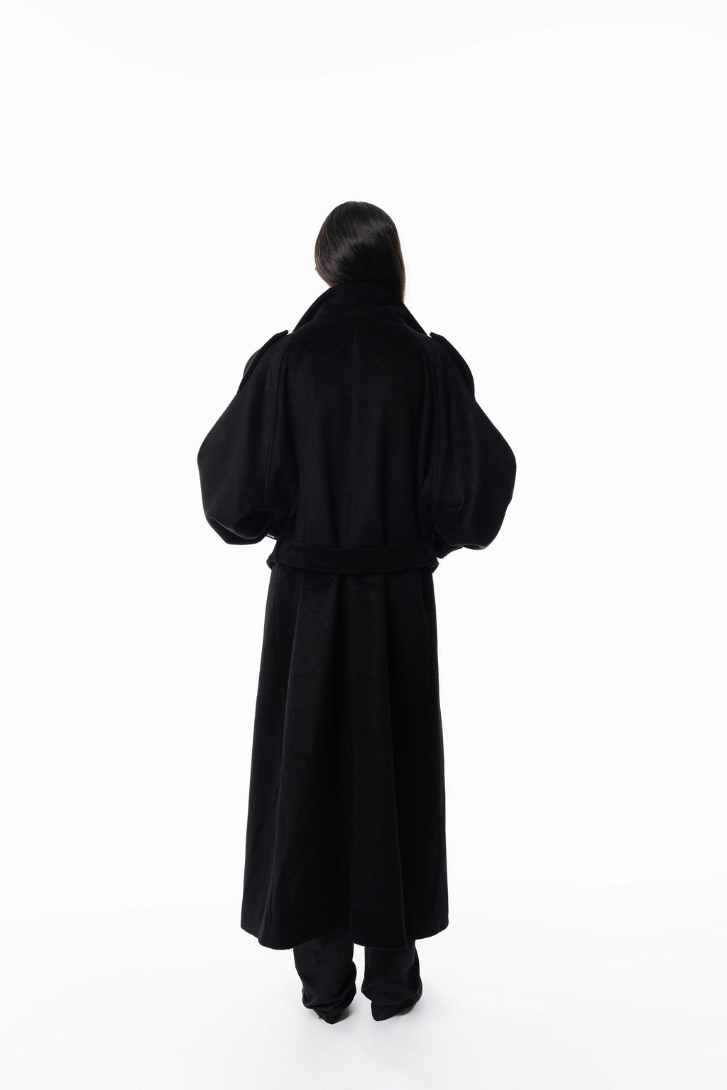 Maxi high collar coat