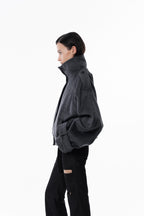 Gray High collar coat