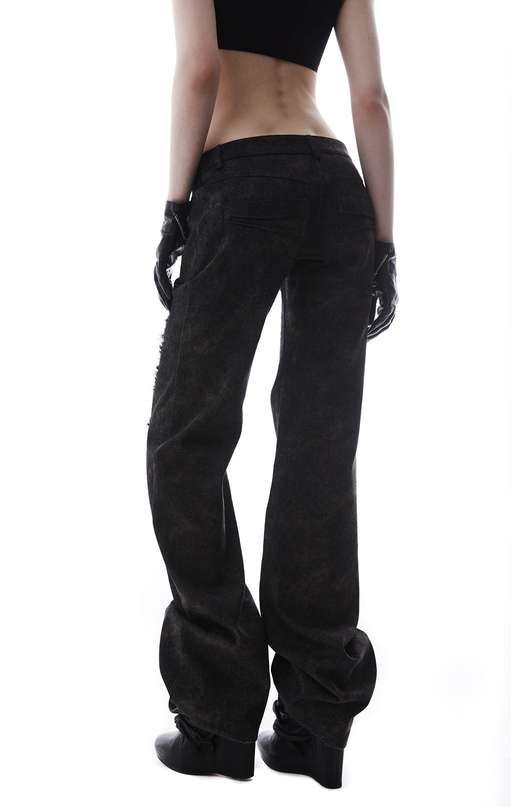 Black Distressed Jeans
