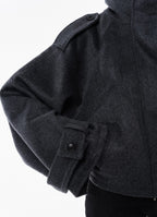 Gray High collar coat