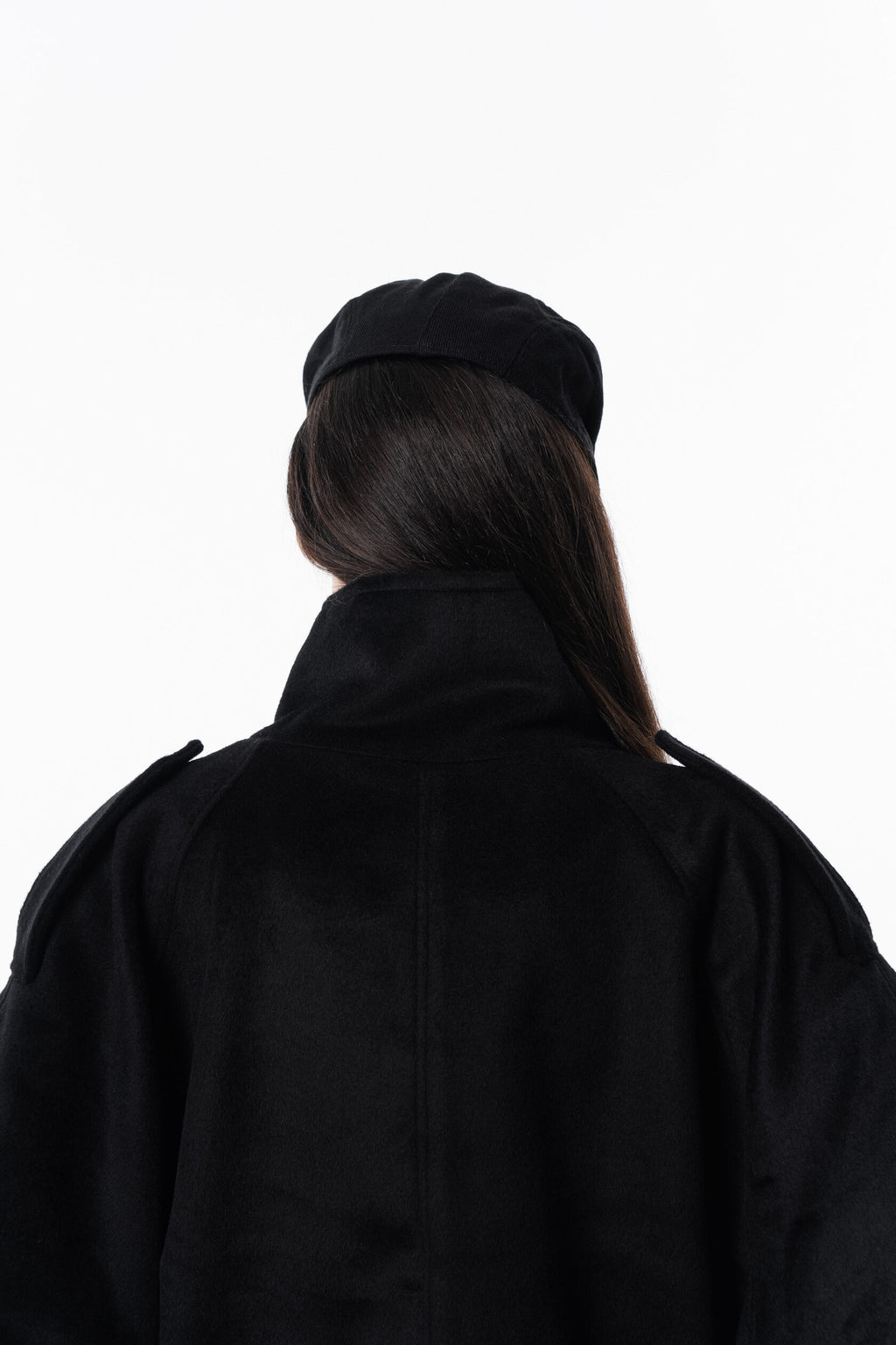 Black High collar coat