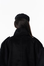 Black High collar coat