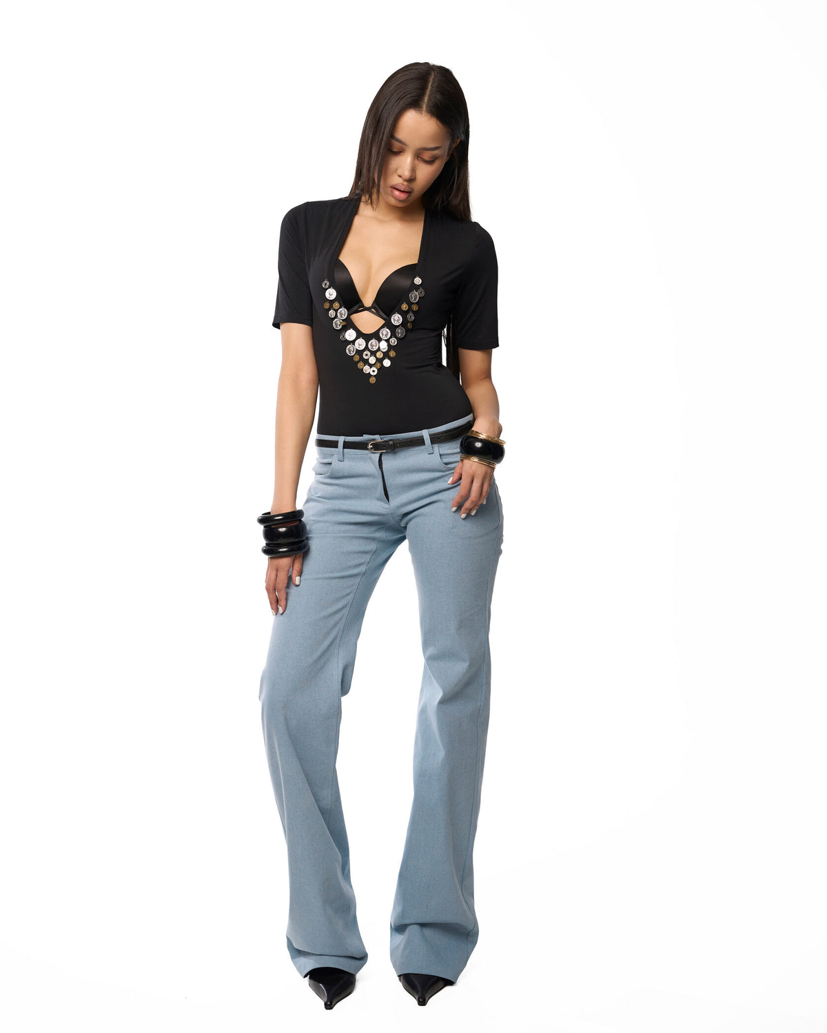 Blue Flared Jeans