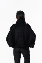 Black High collar coat