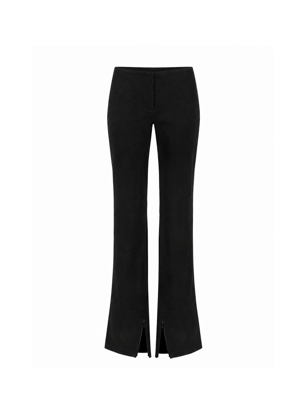 Suede low rise pants