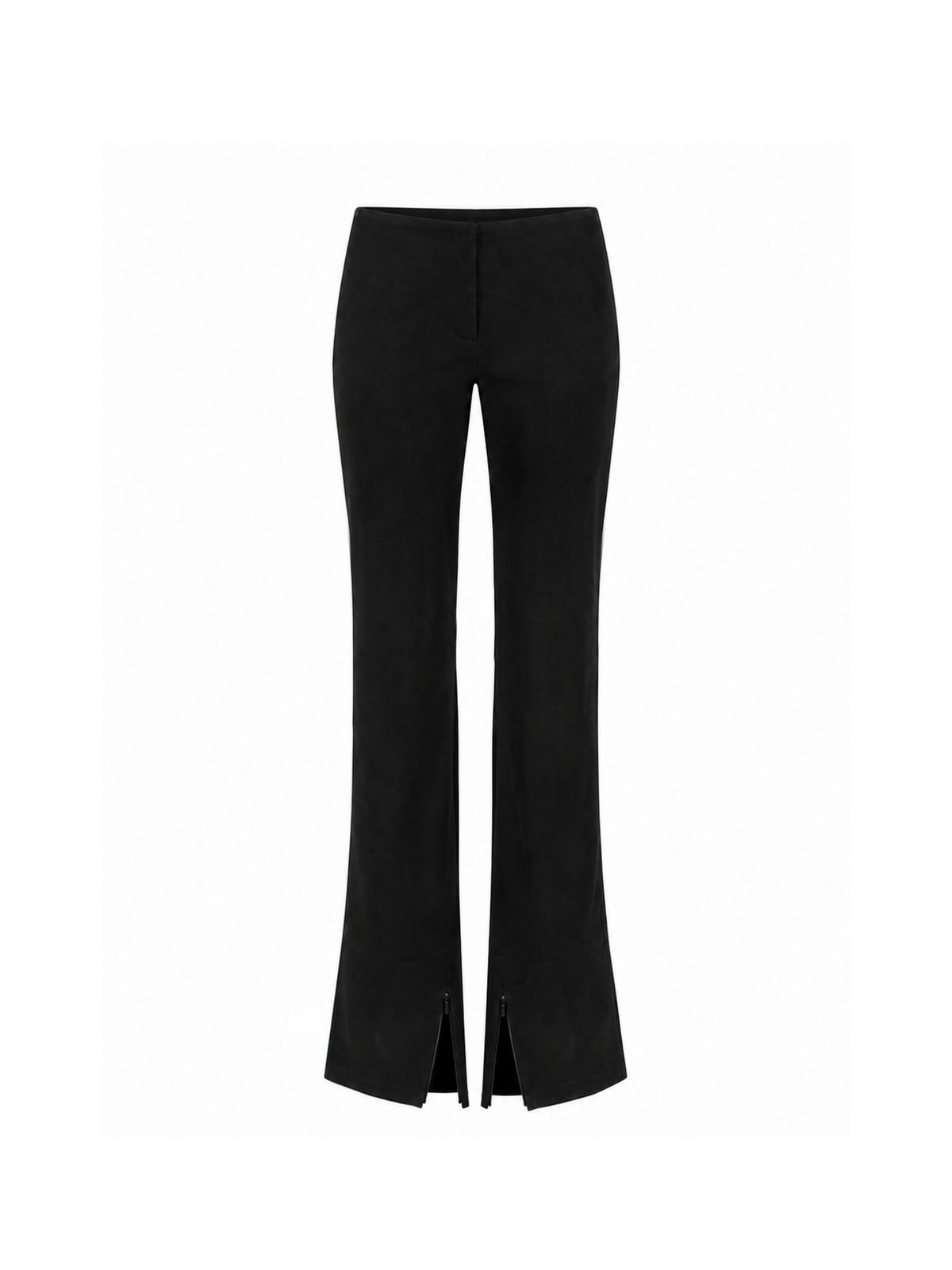 Suede low rise pants