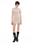 Sand Off Shoulder Dress