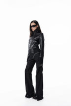 Black Slim Leather Jacket