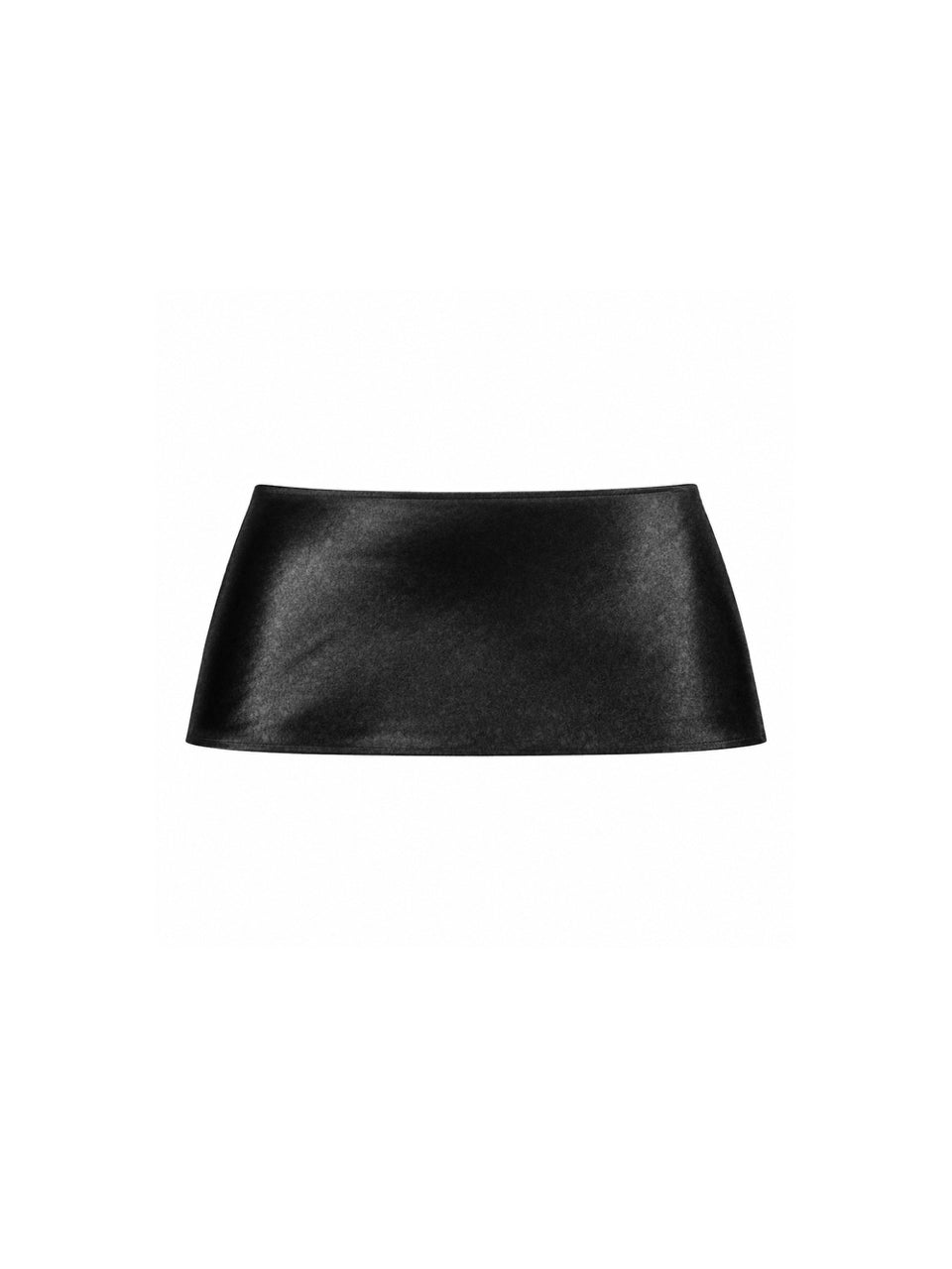 Shiny Black Mini Skirt