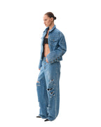 Washed denim jacket