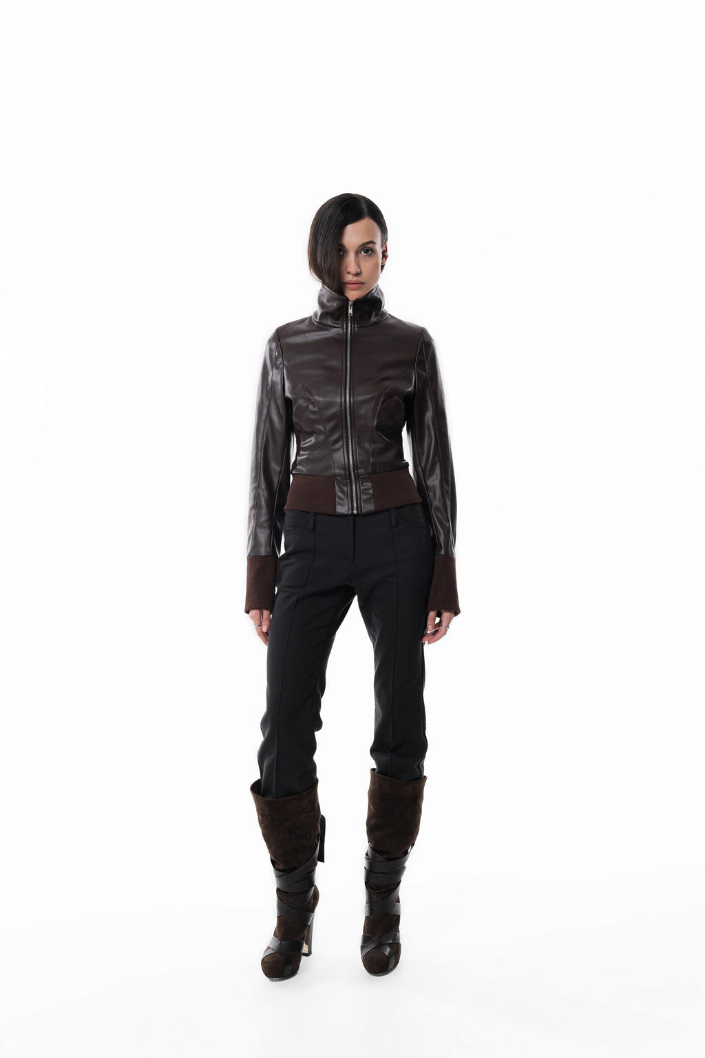 Brown Slim Leather Jacket