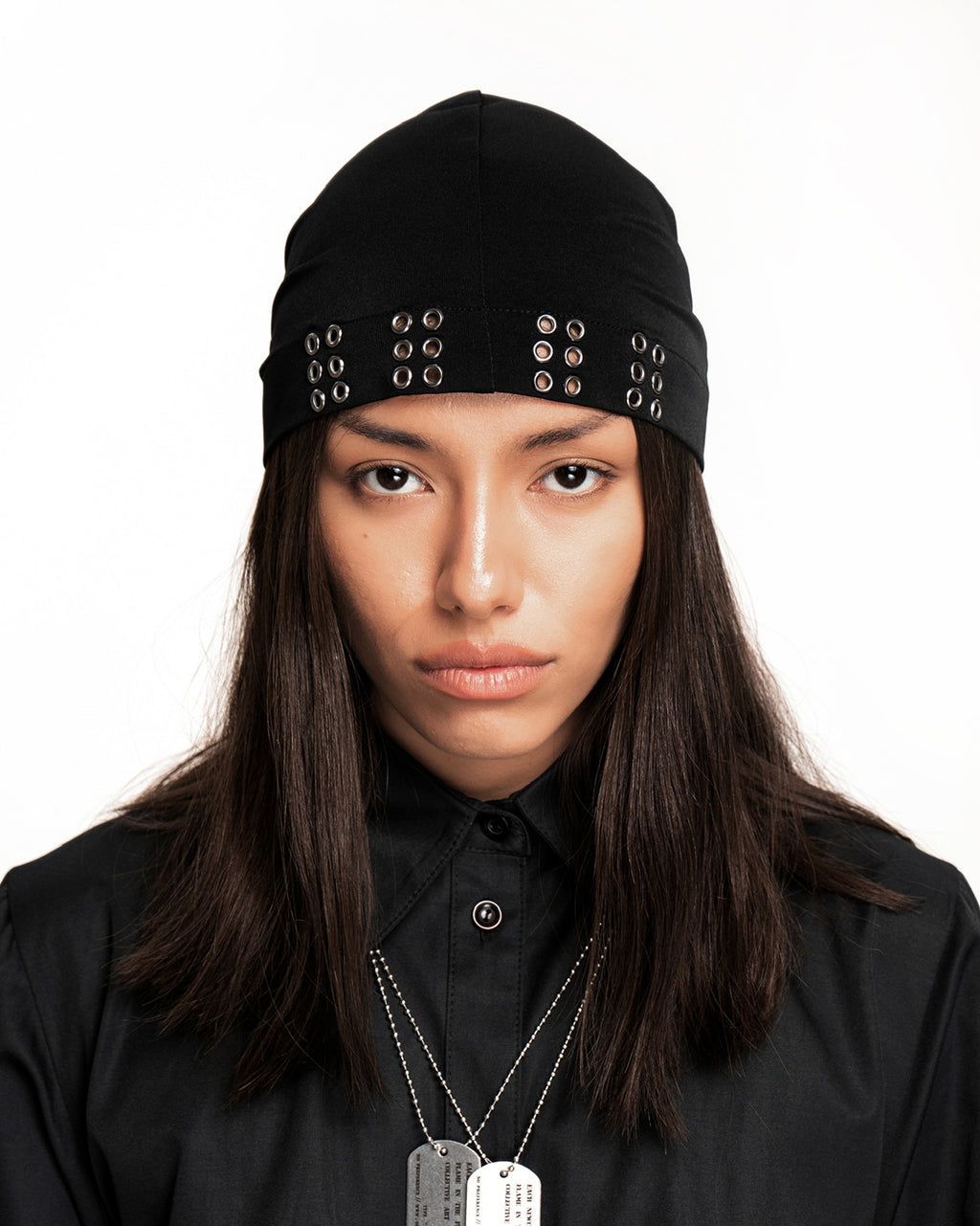 Black Durag with Eyelets