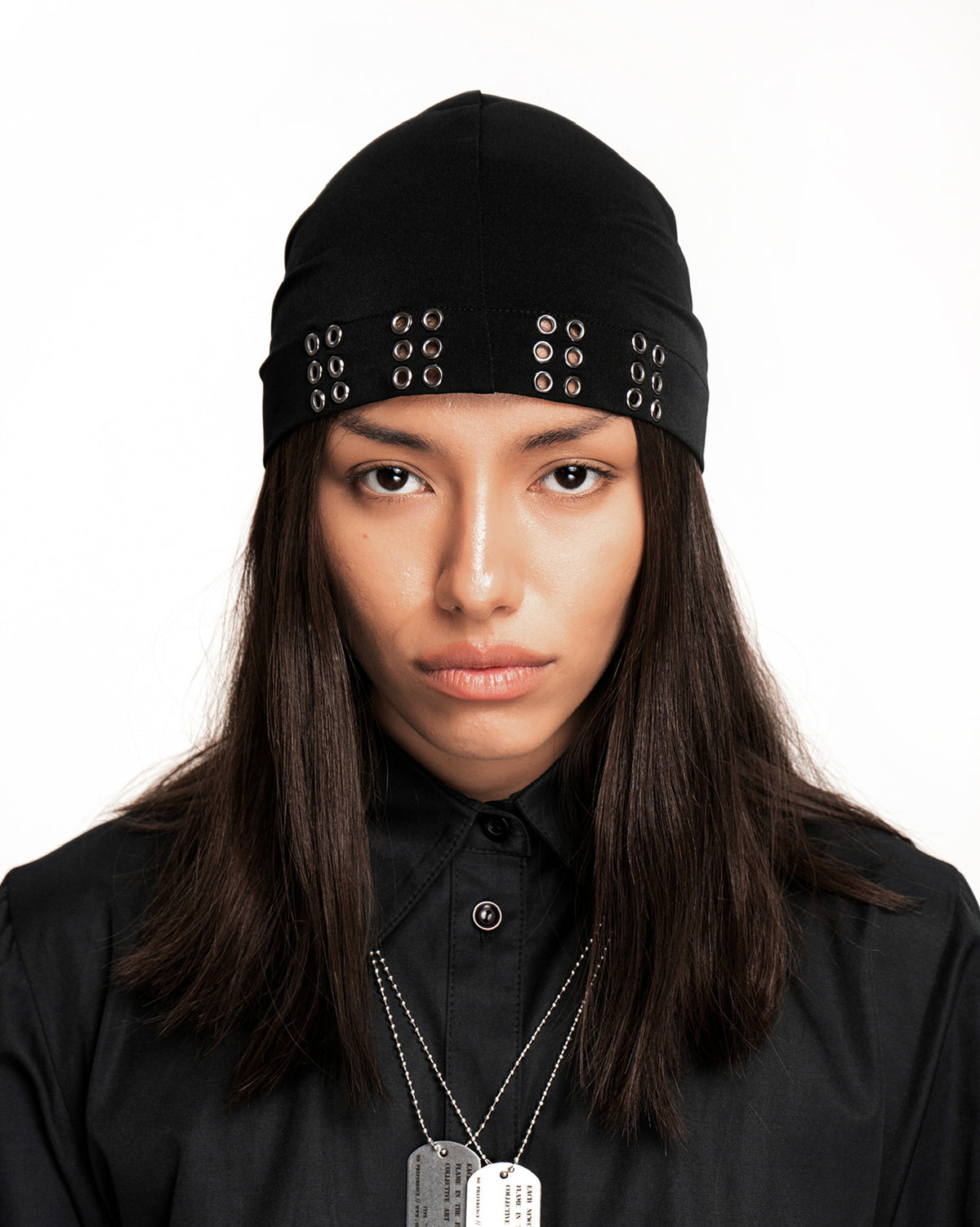 Black Durag with Eyelets