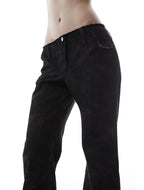 Black Raw Edges Jeans