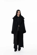Maxi high collar coat