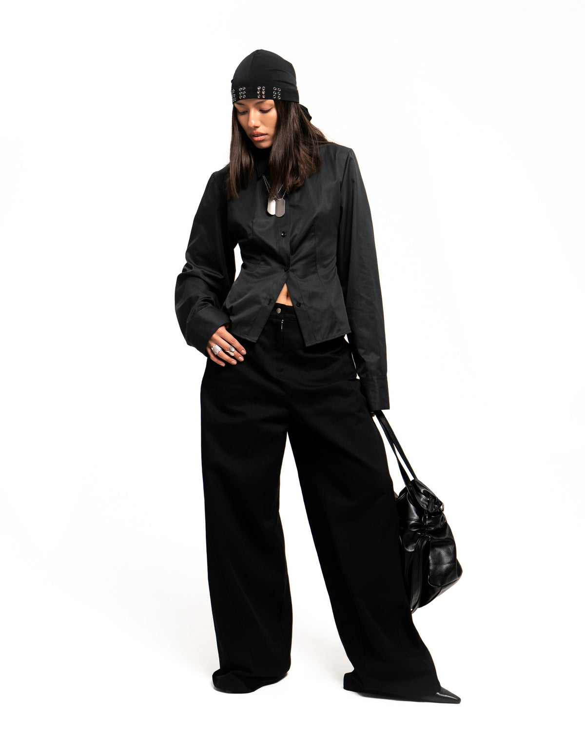 Black Durag with Eyelets