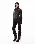 Brown Slim Leather Jacket