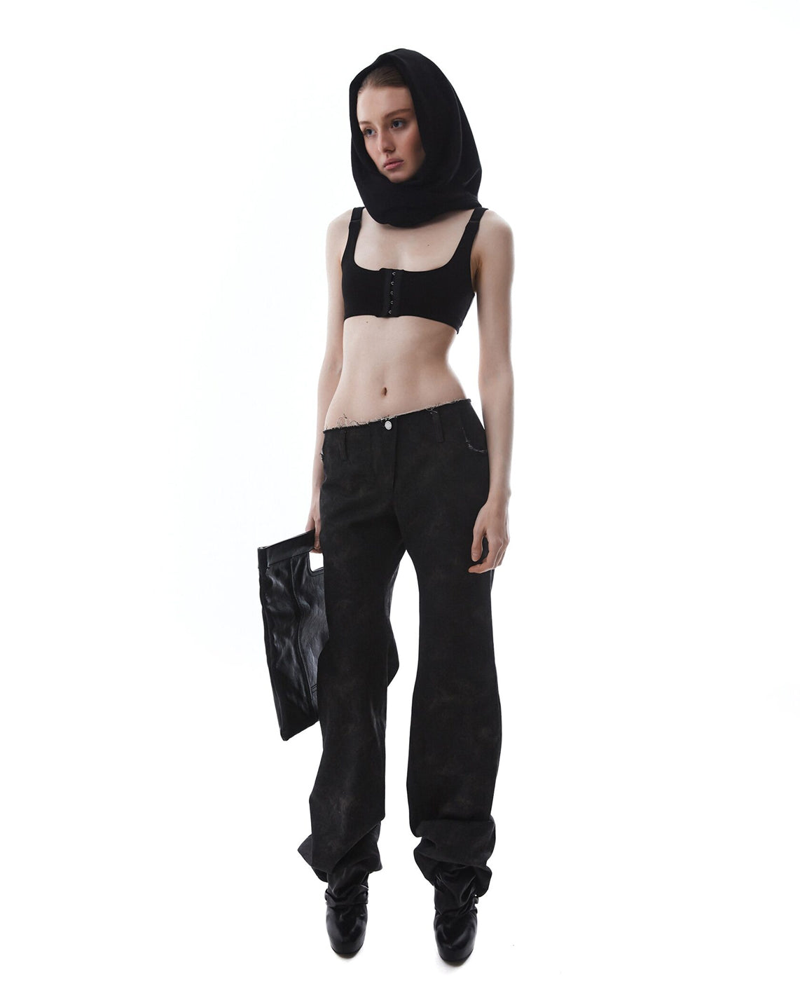 Black Raw Edges Jeans