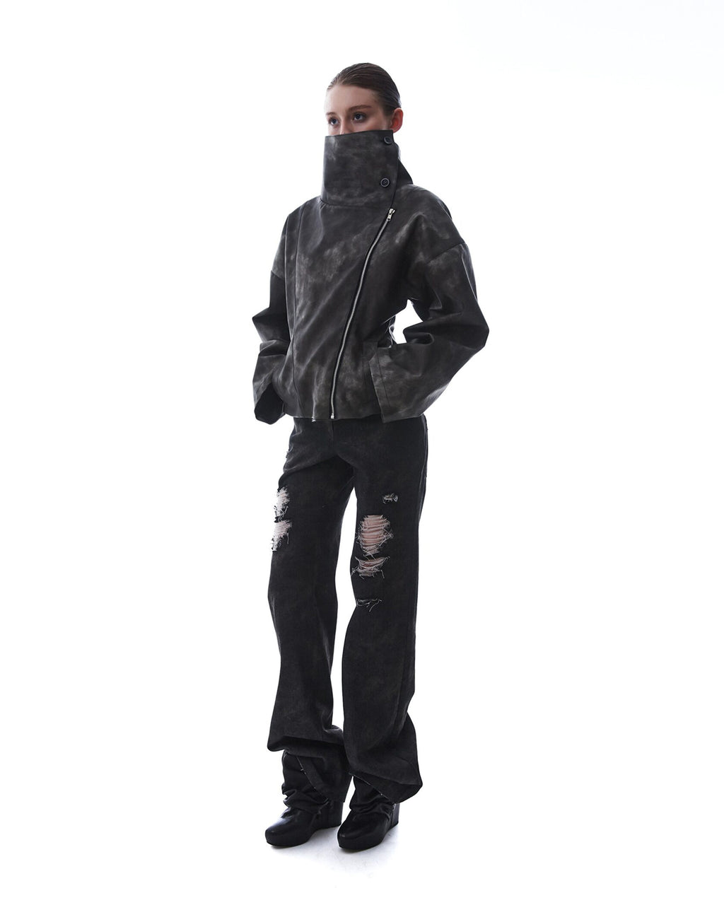 Washed Leather Jacket