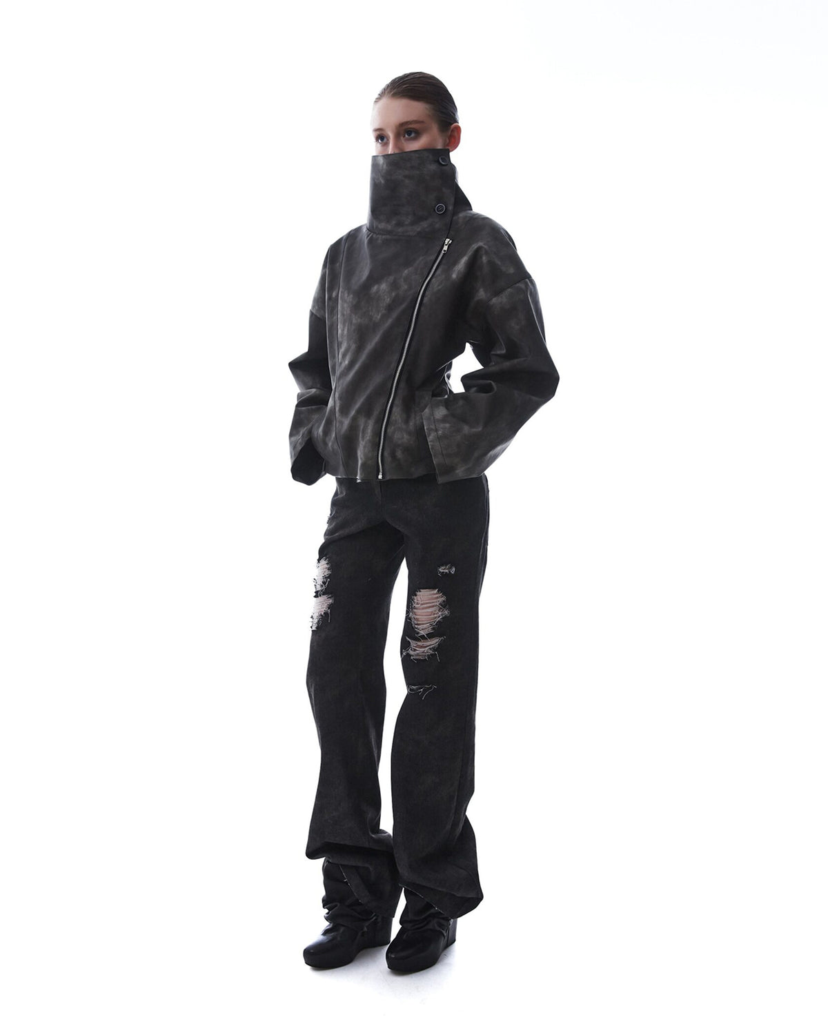 Washed Leather Jacket
