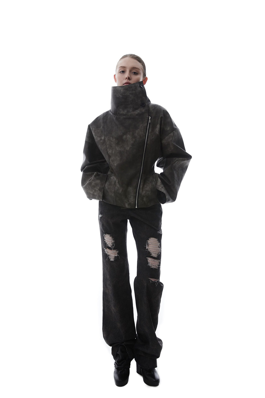 Washed Leather Jacket