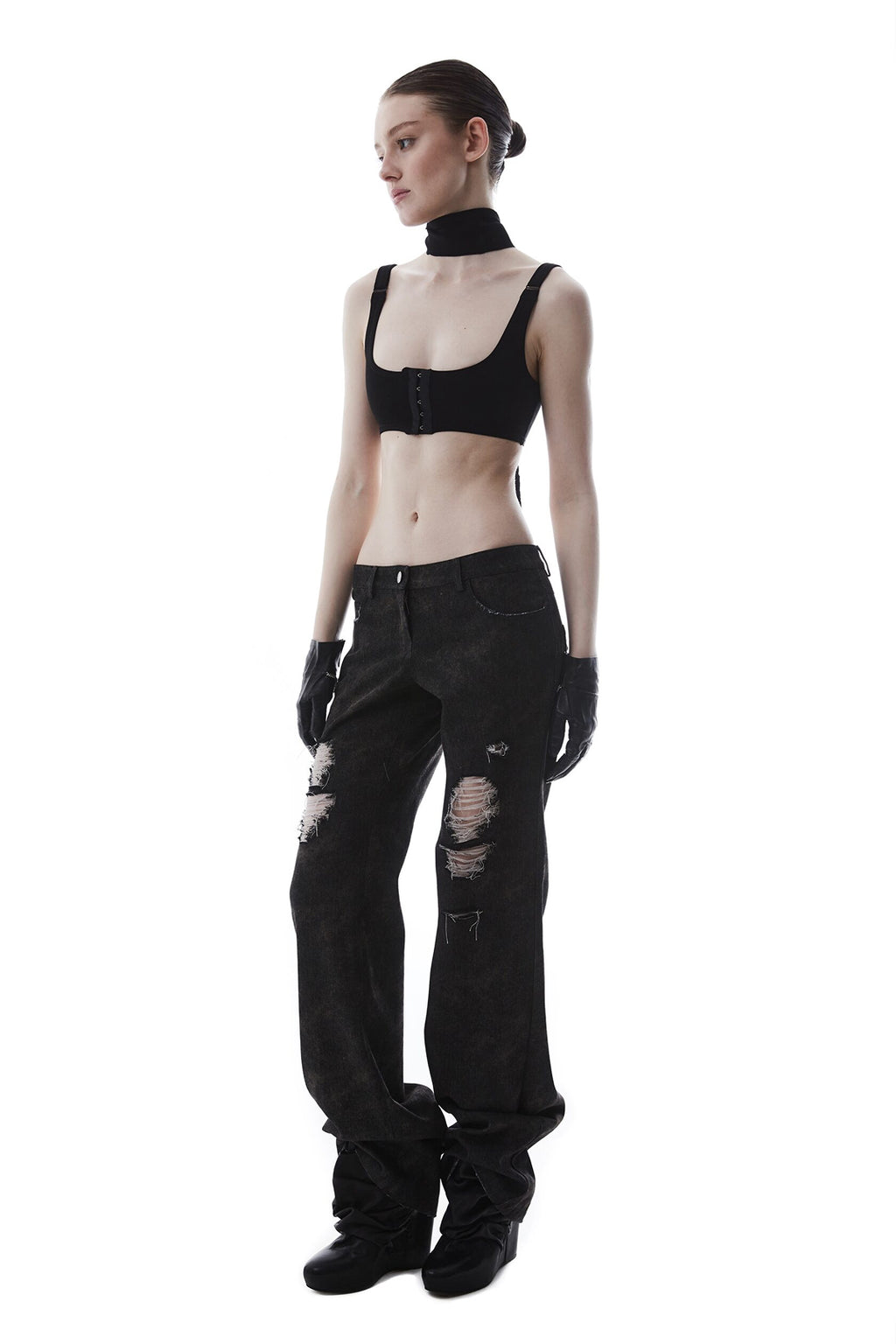 Black Distressed Jeans