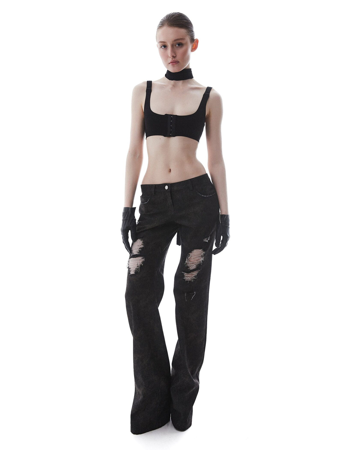 Black Distressed Jeans