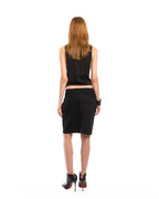Suede mini skirt