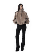 Beige High collar coat