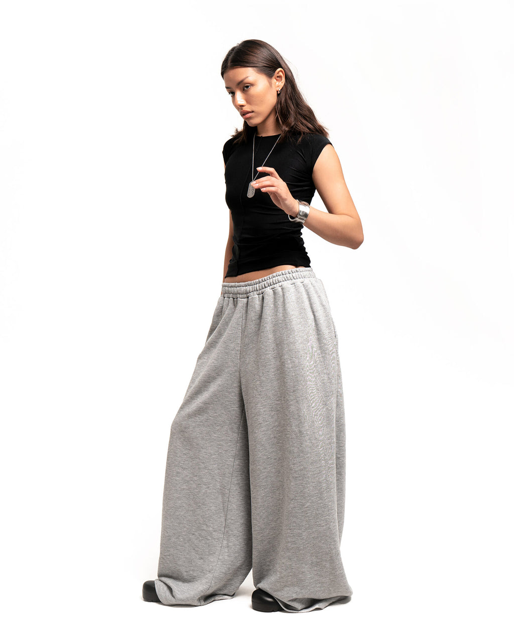Gray Wide Pants
