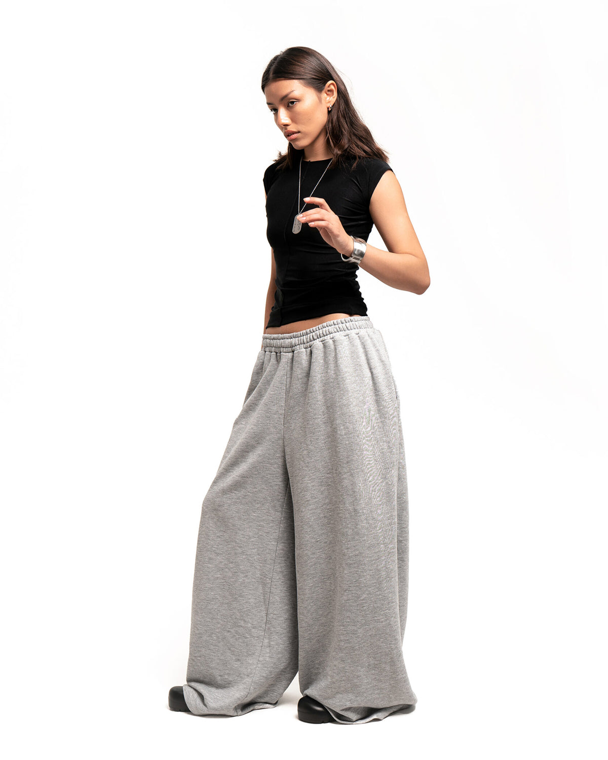 Gray Wide Pants