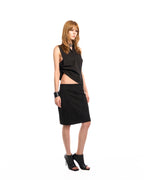 Suede mini skirt