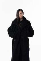 Maxi high collar coat