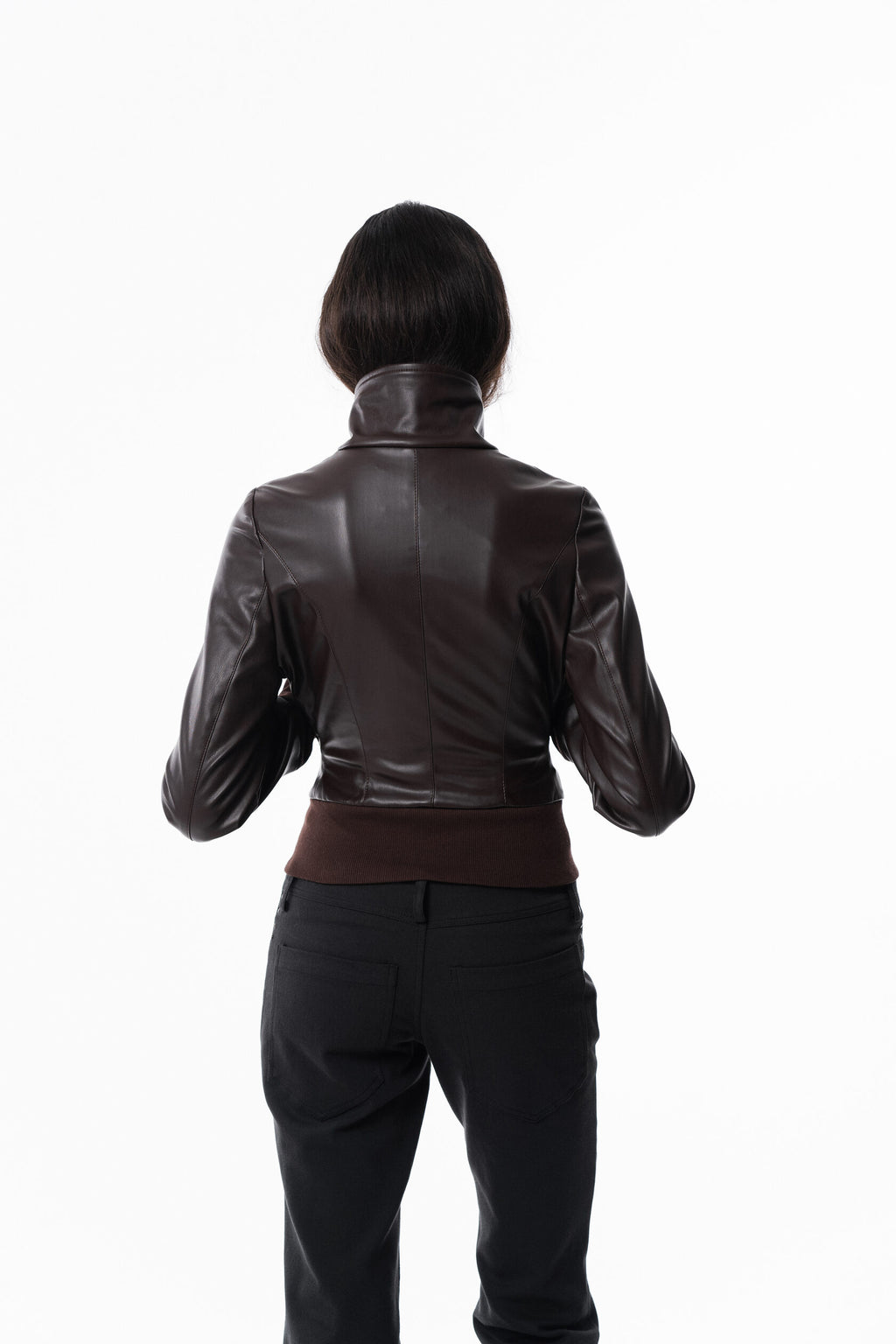 Brown Slim Leather Jacket