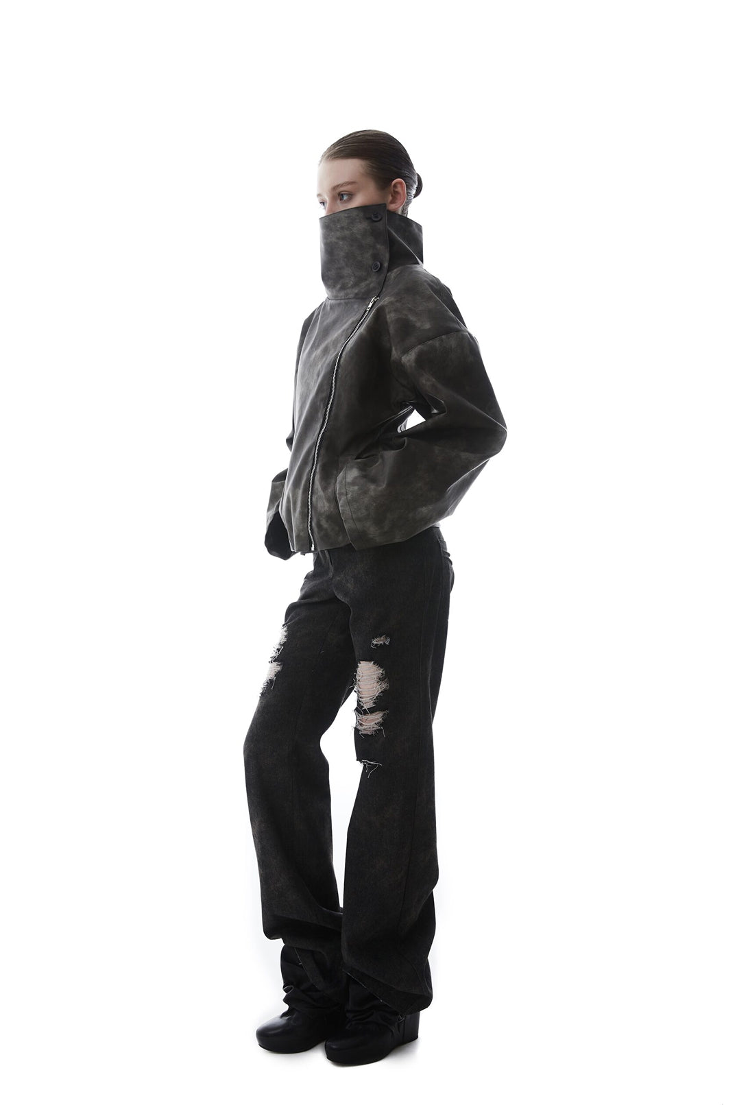 Washed Leather Jacket